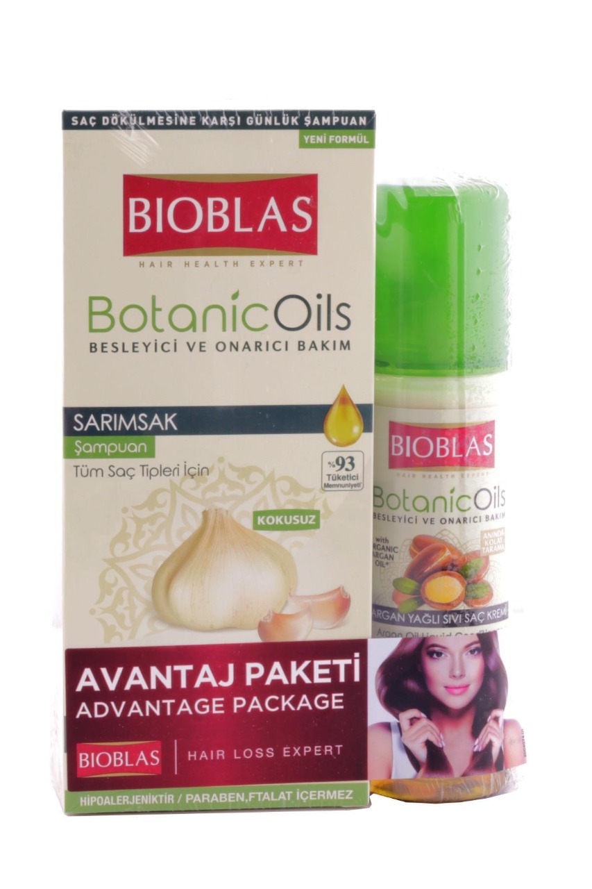 Bioblas Botanic Oils Şampuan Sarımsak 360ml+argan Sıvı Saç K
