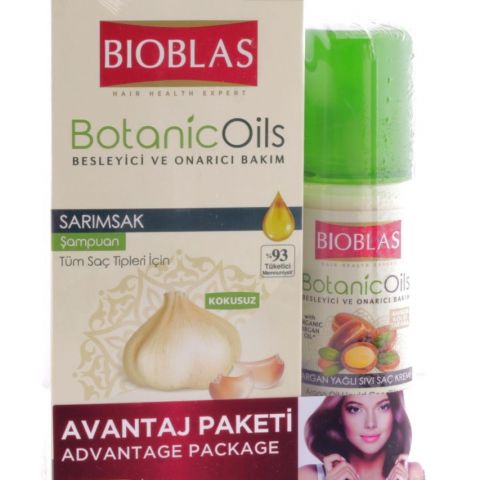 #700018 Bioblas Botanic Oils Şampuan Sarımsak 360ml+argan Sıvı Saç K